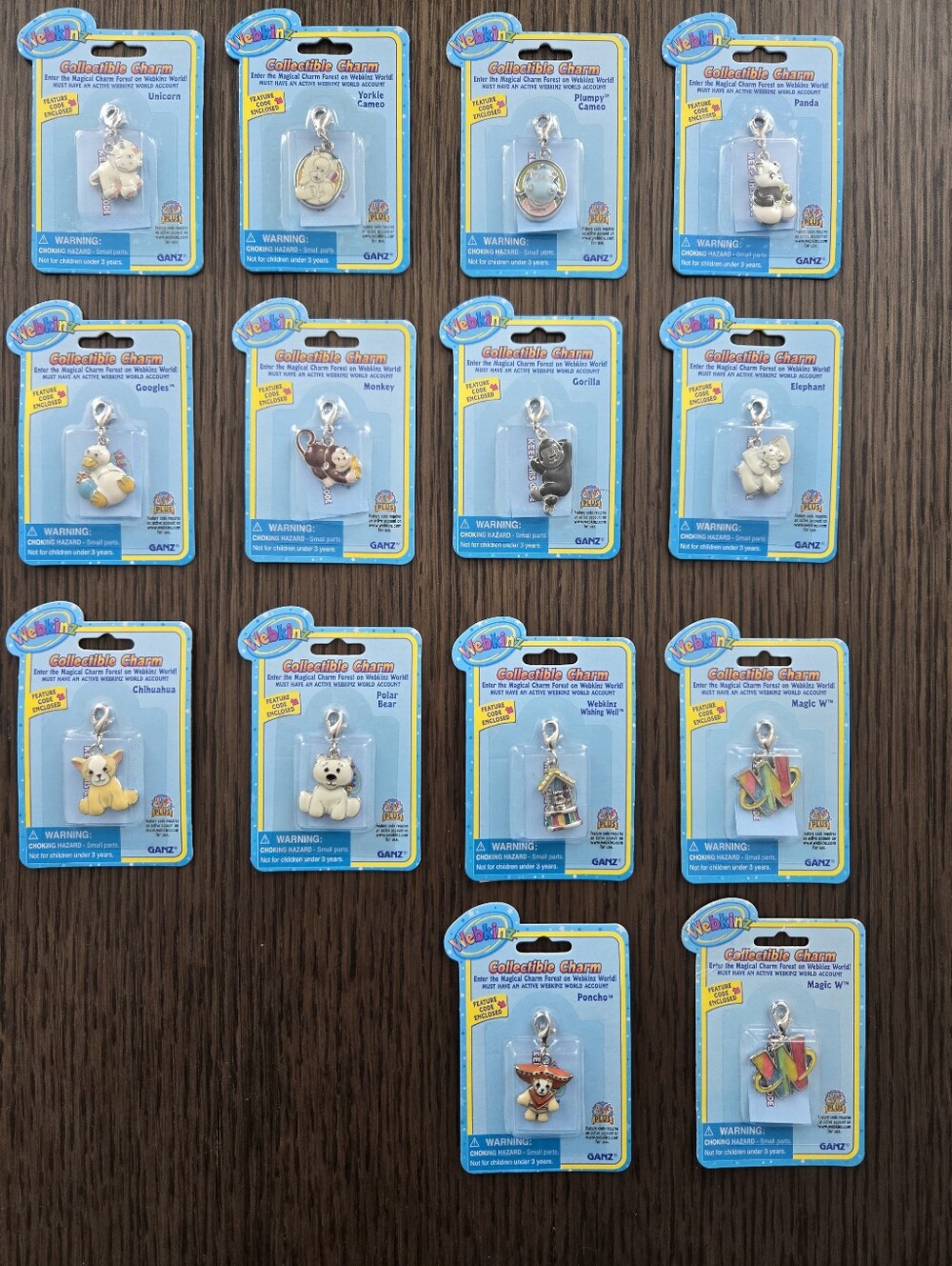 WEBKINZ - Collectible Charms - Assorted (14) New In Package